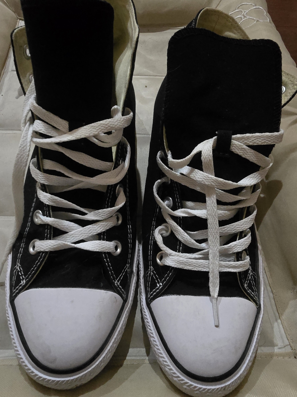 Converse Black High-Top All Star Sneakers with White Accents - Picture 5 of 9